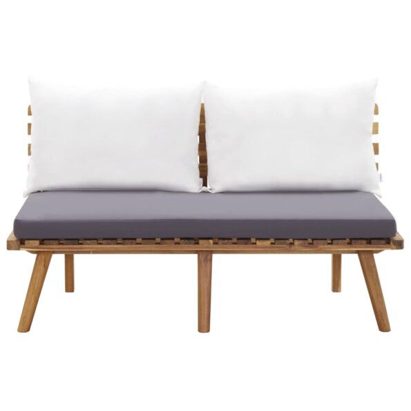 vidaXL Záhradná lavička s podložkami 115 cm, akáciový masív – Obrázok 2