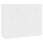 vidaXL Komoda, biela 88x30x70 cm, kompozitné drevo – Obrázok 2