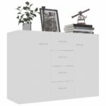 vidaXL Komoda, biela 88x30x65 cm, kompozitné drevo – Obrázok 3
