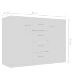 vidaXL Komoda, biela 88x30x65 cm, kompozitné drevo – Obrázok 6