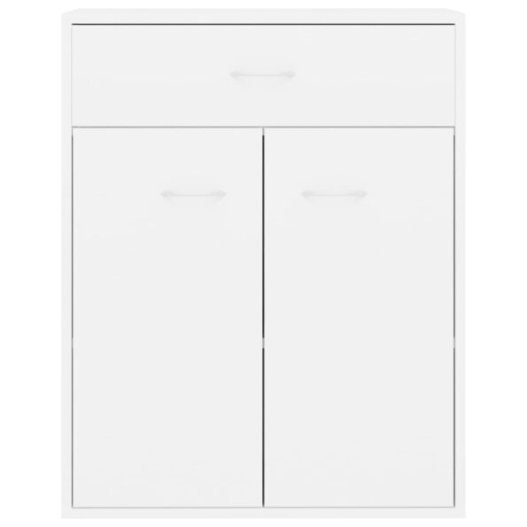 vidaXL Komoda, biela 60x30x75 cm, kompozitné drevo – Obrázok 7