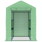 vidaXL Skleník s policami, oceľ 143x143x195 cm – Obrázok 7