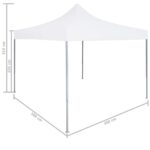 vidaXL Profesionálny skladací párty stan 3x3 m, oceľ, biely – Obrázok 9