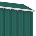 vidaXL Záhradná kôlňa na palivové drevo zelená 245x98x159 cm pozinkovaná oceľ – Obrázok 6
