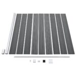 vidaXL Záhradný plot, WPC 175x186 cm, sivý – Obrázok 6