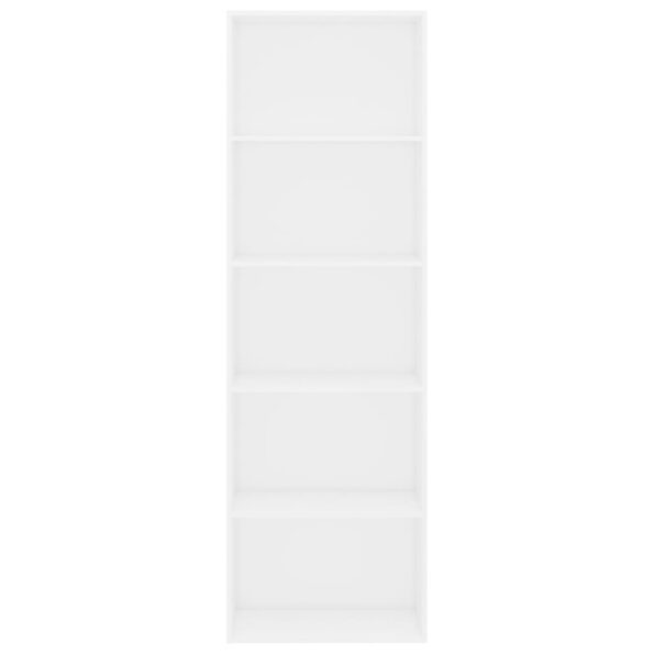 VXL8719883815855_g_en_hd_2.jpg vidaXL Knižnica, 5 políc, biela 60x30x189 cm, kompozitné drevo – Obrázok 4