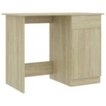 vidaXL Písací stôl, dub sonoma 100x50x76 cm, kompozitné drevo – Obrázok 2