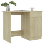 vidaXL Písací stôl, dub sonoma 100x50x76 cm, kompozitné drevo – Obrázok 3