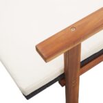 vidaXL Záhradné ležadlo s podložkou, polyratan a akáciový masív,čierne – Obrázok 8