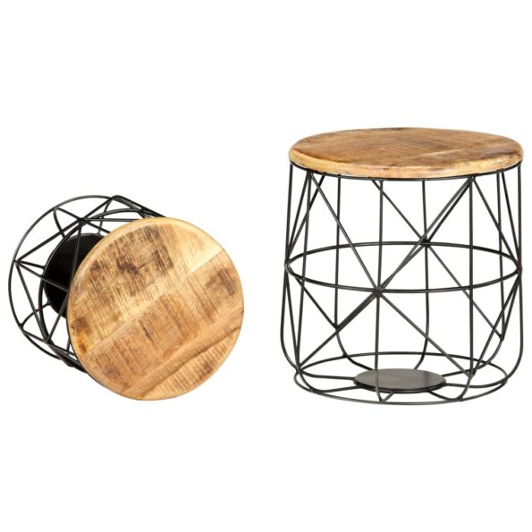 vidaXL Konferenčné stolíky 2 ks mangovníkový masív – Obrázok 2