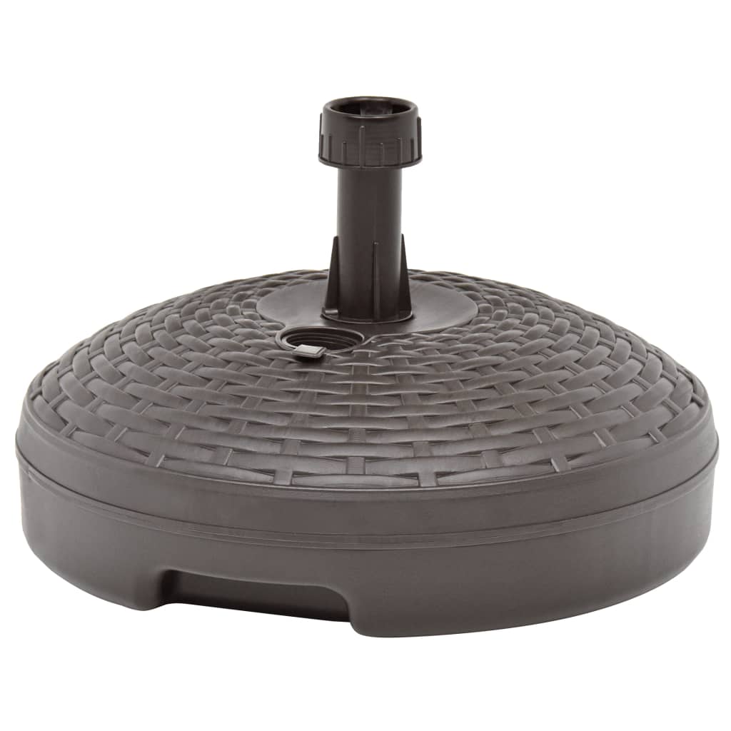 VXL8719883859545_a_en_hd_1.jpg vidaXL Stojan na slnečník, náplň piesok/voda 20 l, hnedý, plast ratan – Obrázok 1