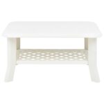 vidaXL Konferenčný stolík, biely 90x60x46 cm, plast – Obrázok 2