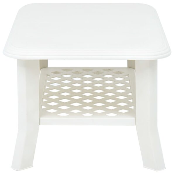 vidaXL Konferenčný stolík, biely 90x60x46 cm, plast – Obrázok 3