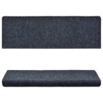 vidaXL Schodové rohože, samolepiace, 15 ks, 65x21x4 cm, modré, s obdĺžnikovým okrajom – Obrázok 4