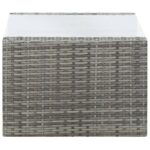 vidaXL 4-dielna záhradná sedacia súprava s vankúšmi polyratanová sivá – Obrázok 12