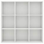 vidaXL Knižnica, biela 98x30x98 cm, kompozitné drevo – Obrázok 4