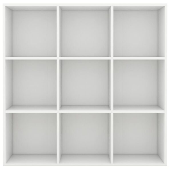 vidaXL Knižnica, biela 98x30x98 cm, kompozitné drevo – Obrázok 4