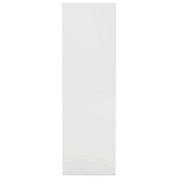 vidaXL Knižnica, biela 98x30x98 cm, kompozitné drevo – Obrázok 5