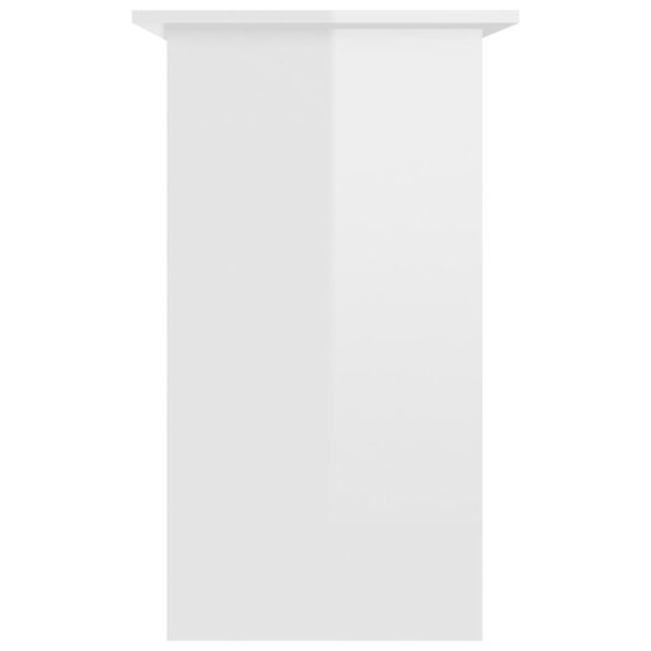 vidaXL Písací stôl, lesklý biely 80x45x74 cm, drevotrieska – Obrázok 6