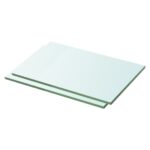 vidaXL Poličky 2 ks panel z priehľadného skla 30x15 cm