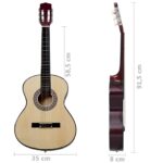 vidaXL 8-dielna klasická gitarová sada pre začiatočníkov 3/4 36" – Obrázok 11