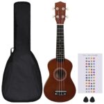 vidaXL Sopránové ukulele s taškou pre deti, prírodné 21" – Obrázok 2