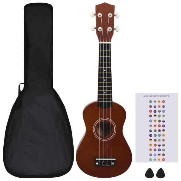 vidaXL Sopránové ukulele s taškou pre deti, prírodné 21" – Obrázok 2