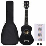 vidaXL Sopránové ukulele s taškou pre deti čierne 21" – Obrázok 2