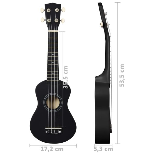 vidaXL Sopránové ukulele s taškou pre deti čierne 21" – Obrázok 11