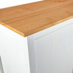 vidaXL 3-dverový šatník Hill, biely 127x50x170 cm, borovicový masív – Obrázok 8