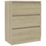 vidaXL Komoda, dub sonoma 60x35x76 cm, kompozitné drevo – Obrázok 2