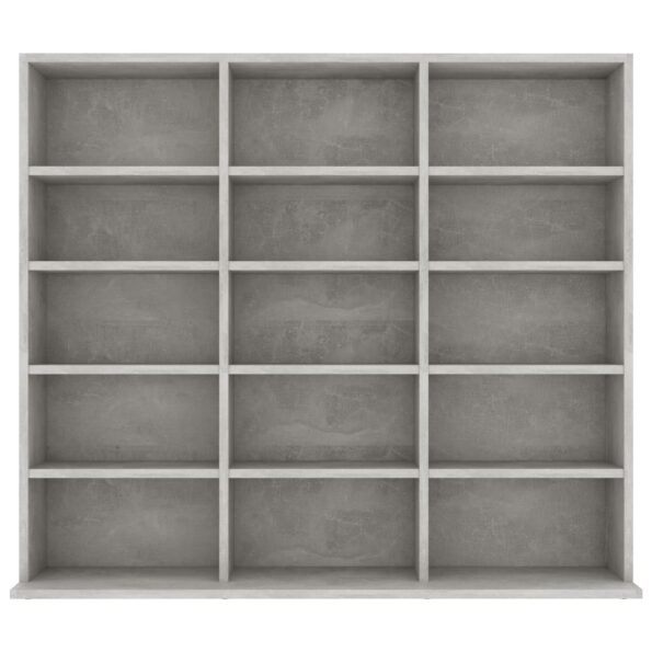vidaXL Skrinka na CD, betónovo sivá 102x23x89,5 cm, kompozitné drevo – Obrázok 4