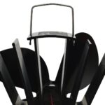 vidaXL Teplom poháňaný ventilátor na krb so 4 lopatkami čierny – Obrázok 6