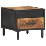 vidaXL Nočný stolík 40x40x35 cm surové mangovníkové drevo