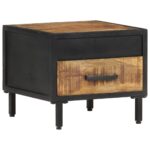 vidaXL Nočný stolík 40x40x35 cm surové mangovníkové drevo – Obrázok 12