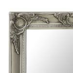 vidaXL Nástenné zrkadlo v barokovom štýle 50x40 cm strieborné – Obrázok 4