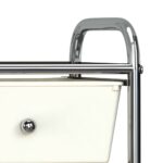 vidaXL Mobilný úložný vozík so 4 zásuvkami biely plastový – Obrázok 6