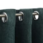 vidaXL Zatemňovacie závesy, ľanový vzhľad, krúžky 2ks,zelené 140x225cm – Obrázok 4