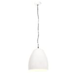vidaXL Industriálna závesná lampa 25 W biela 42 cm okrúhla E27 – Obrázok 4