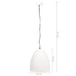 vidaXL Industriálna závesná lampa 25 W biela 42 cm okrúhla E27 – Obrázok 9
