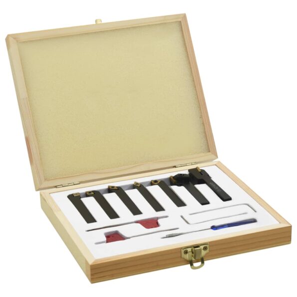 vidaXL Sústružnícke nože, vymeniteľné plátky, sada 12 ks, 8x8 mm 70 mm – Obrázok 3