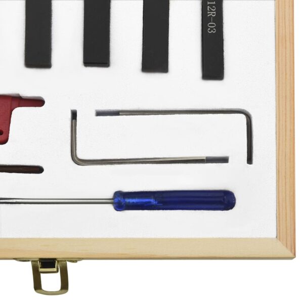 vidaXL Sústružnícke nože, vymeniteľné plátky, sada 12 ks, 8x8 mm 70 mm – Obrázok 6