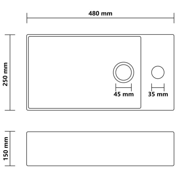 VXL8720286036990_g_en_hd_5.jpg vidaXL Umývadlo s prepadom, keramika, matné tmavosivé – Obrázok 7