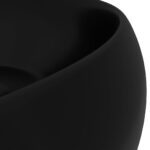 vidaXL Luxusné umývadlo, okrúhle, matné čierne 40x15 cm, keramika – Obrázok 5