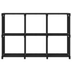 vidaXL Polica s dizajnom 6 kociek čierna 103x30x72,5 cm látka – Obrázok 3