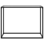 vidaXL Konzolový stolík priehľadný 100x35x75 cm tvrdené sklo – Obrázok 2