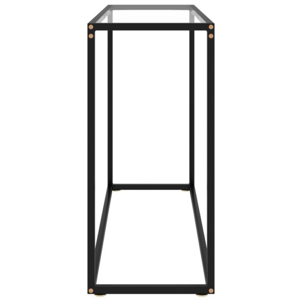 vidaXL Konzolový stolík priehľadný 100x35x75 cm tvrdené sklo – Obrázok 3