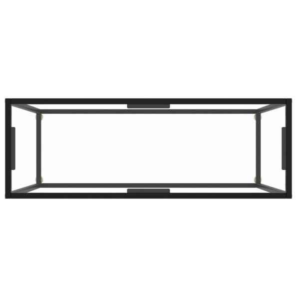 vidaXL Konzolový stolík priehľadný 100x35x75 cm tvrdené sklo – Obrázok 4