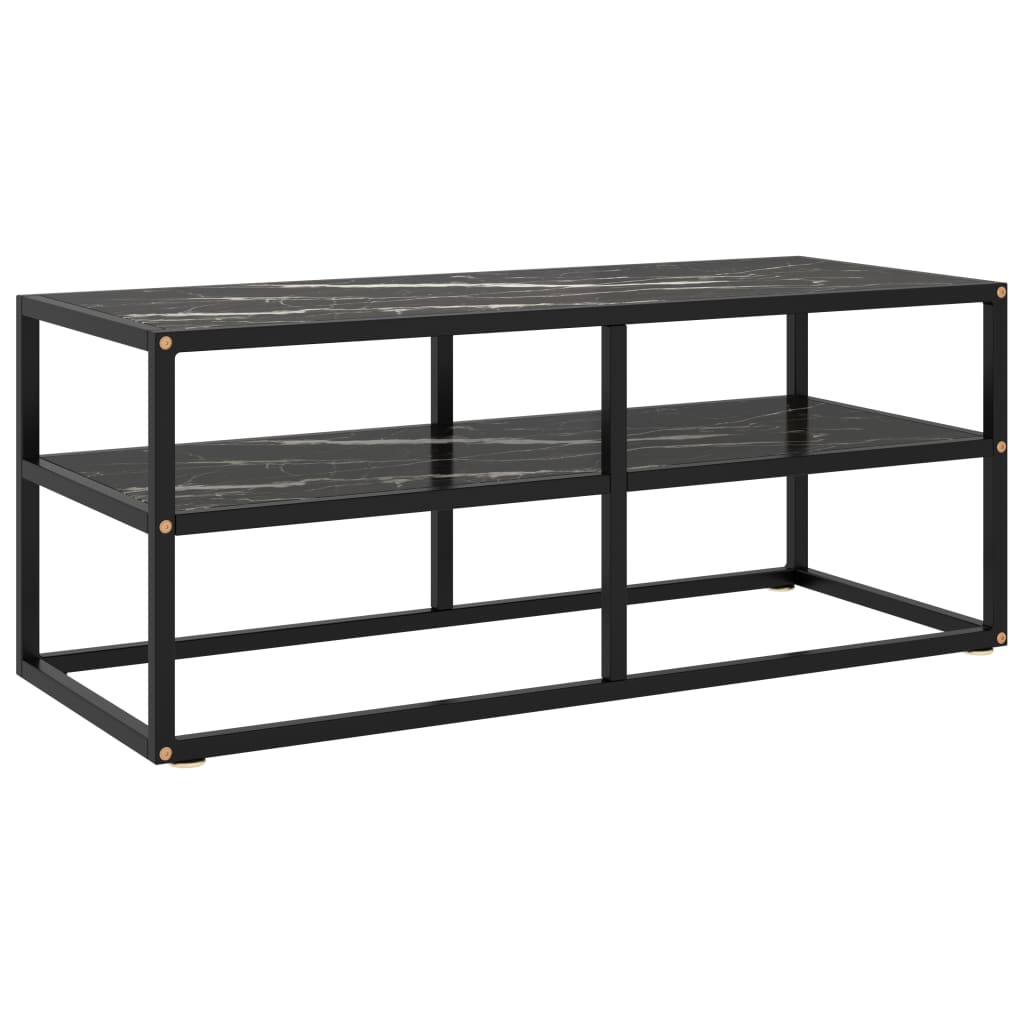 VXL8720286057865_a_en_hd_1.jpg vidaXL TV skrinka čierna s čiernym mramorovým sklom 100x40x40 cm – Obrázok 1