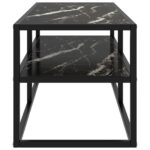 vidaXL TV skrinka čierna s čiernym mramorovým sklom 100x40x40 cm – Obrázok 3